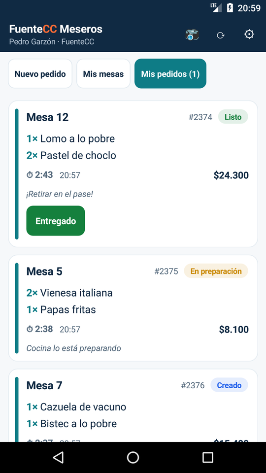 Pedido listo para retirar